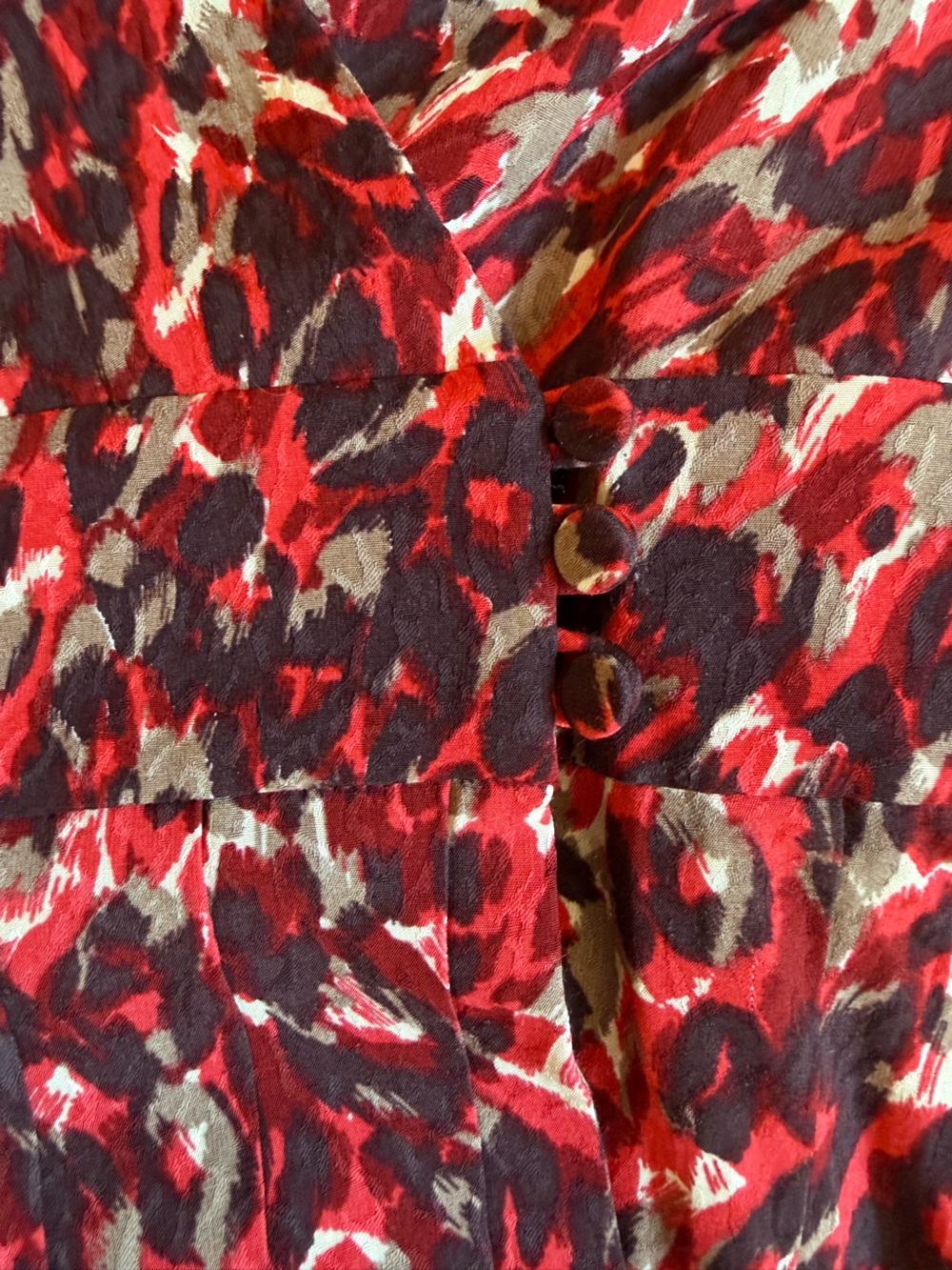 Equipment Femme Jenesse Dress NWT Merlot Leopard Wrap Mini Size 12 - Picture 8 of 12